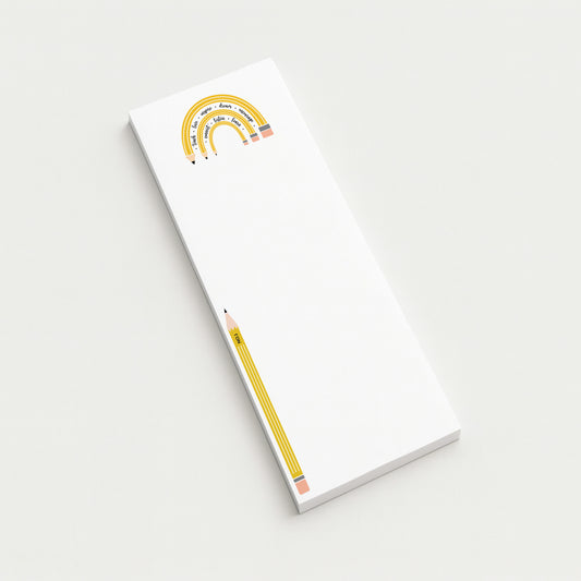 Minimal Teacher Notepad | Pencil List Pad