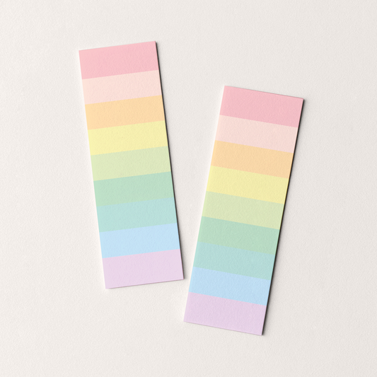 Pastel Rainbow Bookmark | Cute Aesthetic Bookmark for Book Lovers