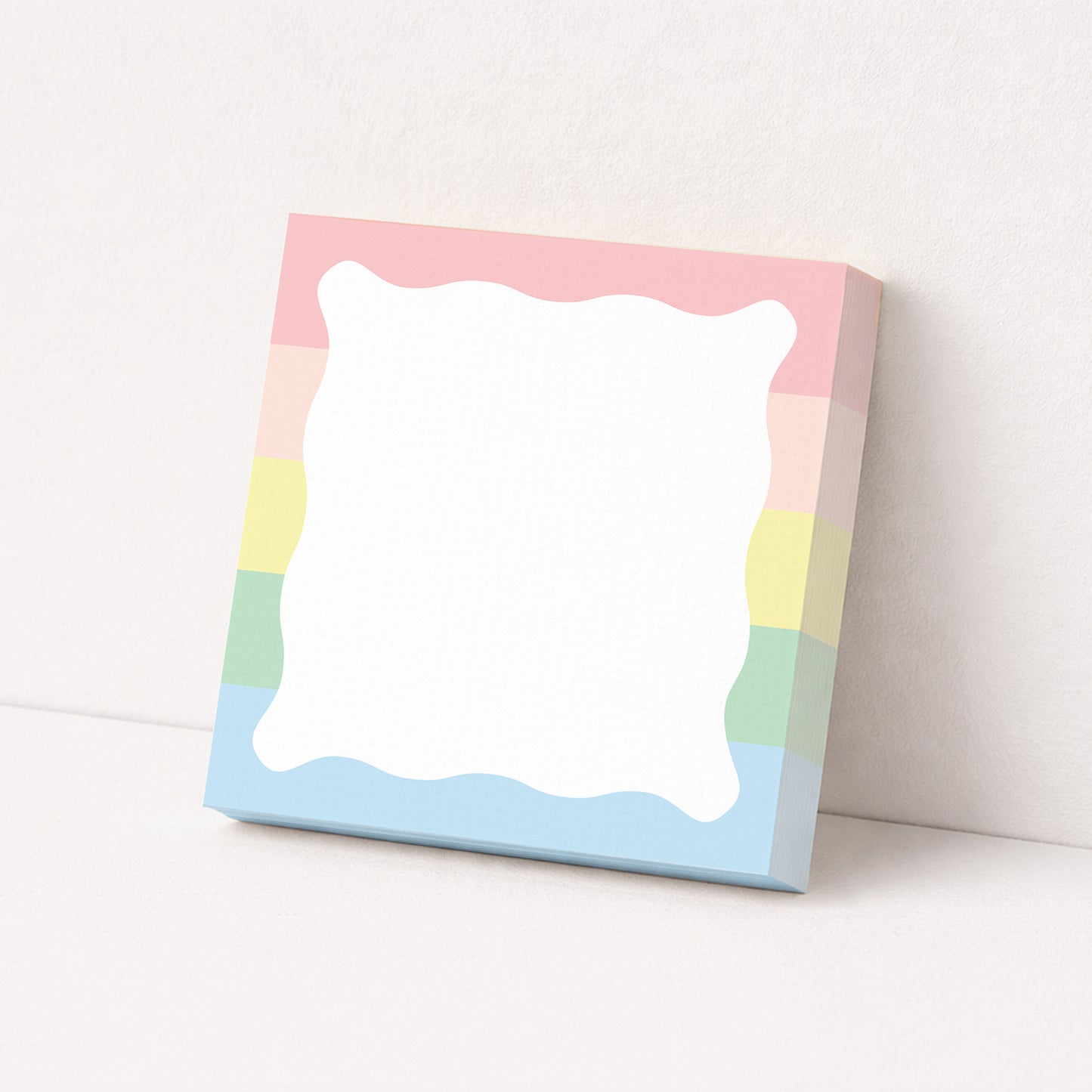 Pastel Rainbow Notepad 5x5 | Cute Square Desk Notepad