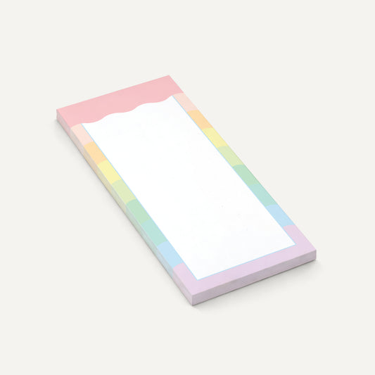 Pastel Rainbow Notepad | Cute Desk Writing Pad