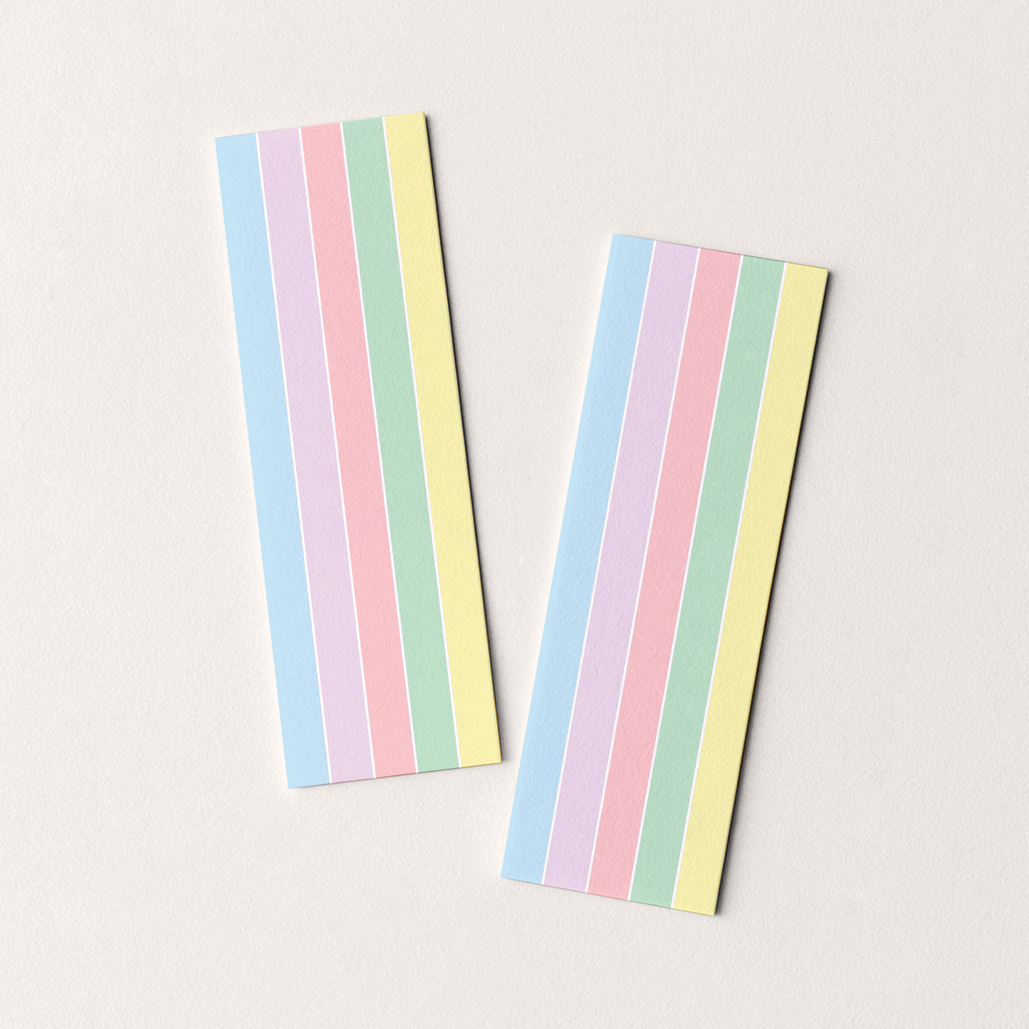 Pastel Striped Bookmark | Cute Aesthetic Bookmark Gift 2 x 6"