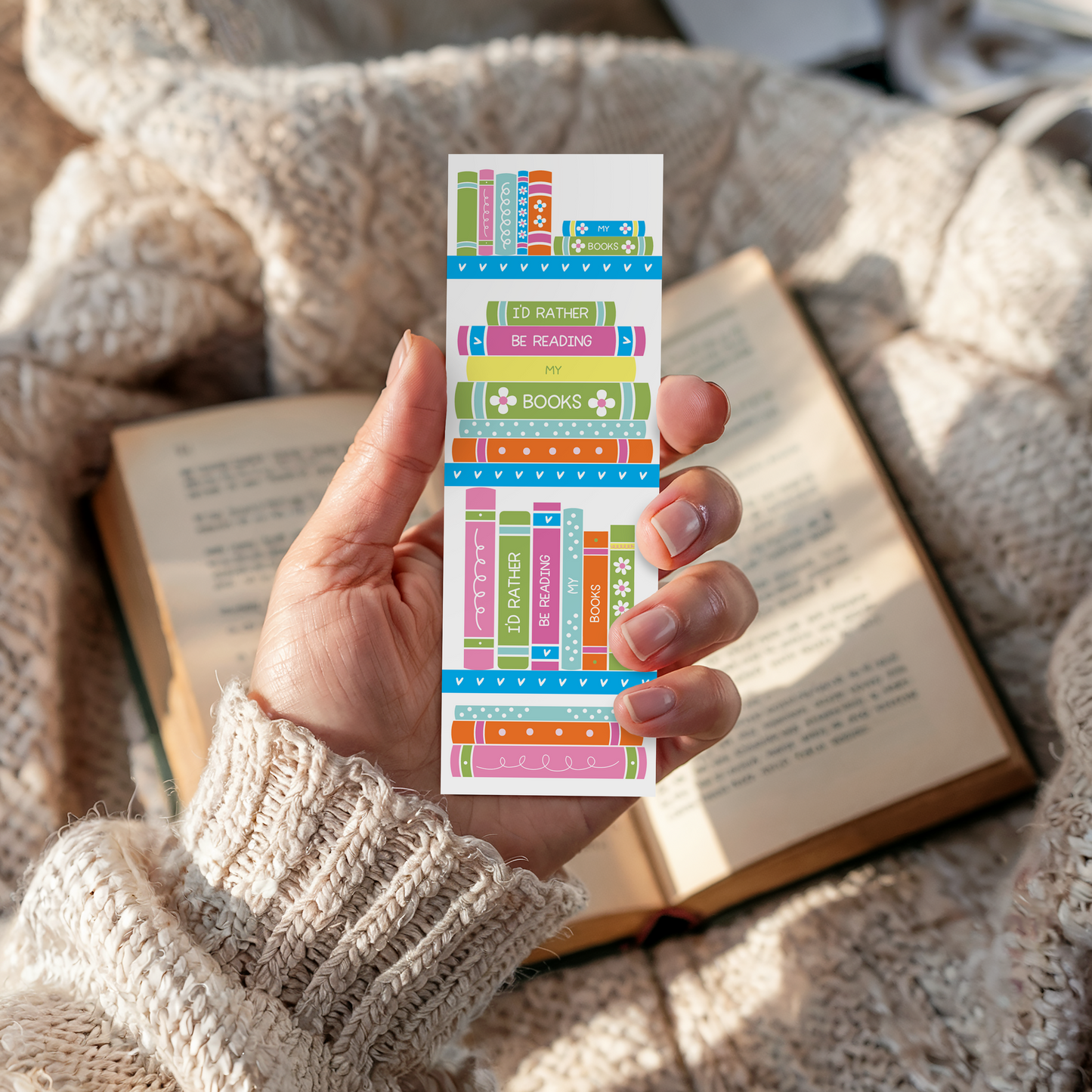 I’d Rather Be Reading Bookmark 2x6"