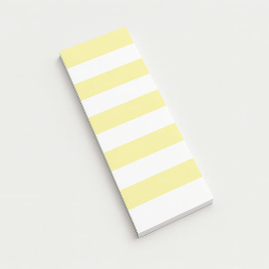 Pastel Yellow & White Striped Notepad 3.63" x 8.5"