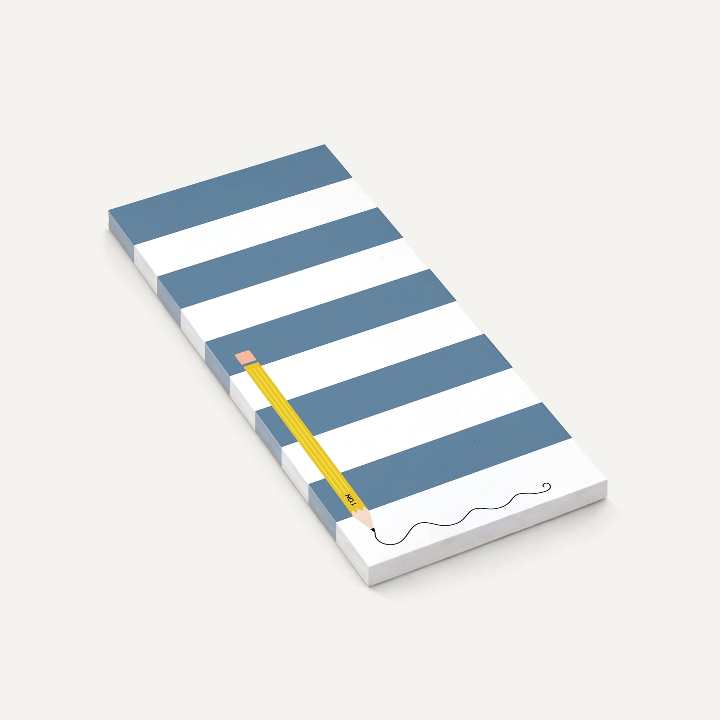 Blue Stripe Notepad | Chic Desk Pad | Teacher & Office Gift