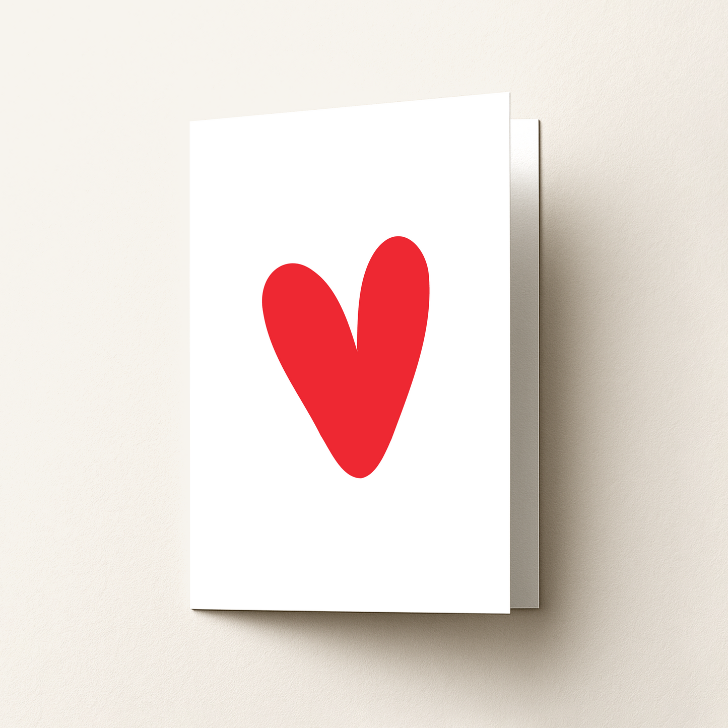 With All My Heart Greeting Card | Simple Love Card