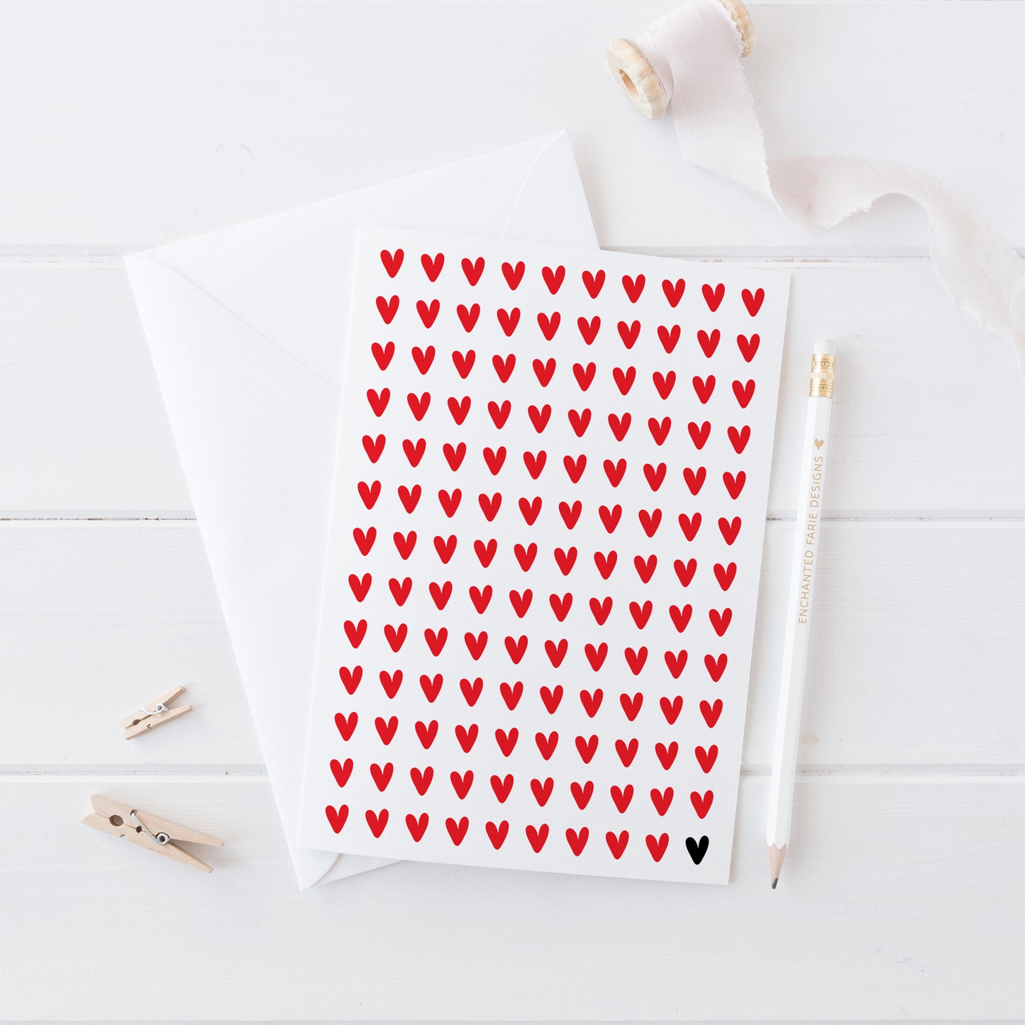 All My Hearts Greeting Card | Modern Valentine Card