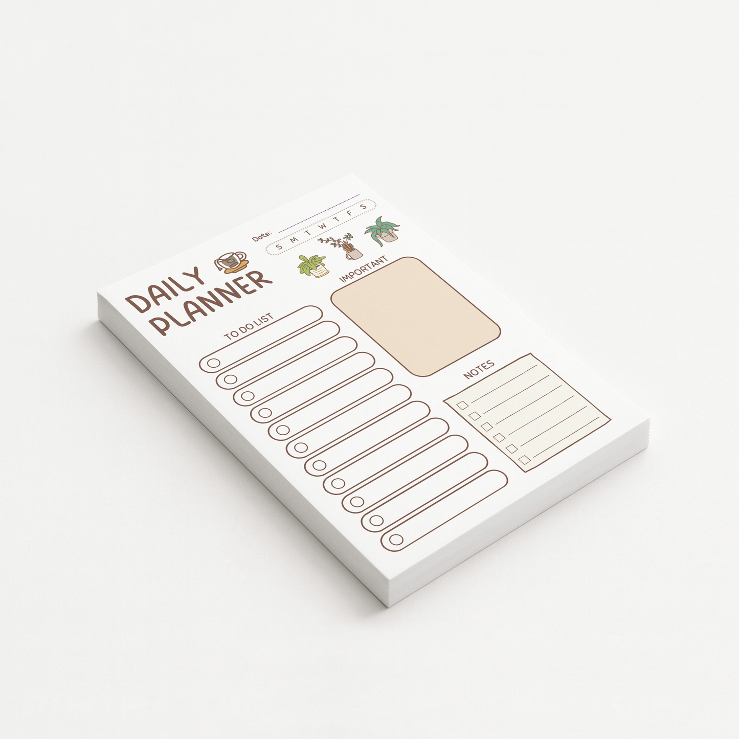 Cozy Daily Planner Notepad | Minimal To-Do List Pad