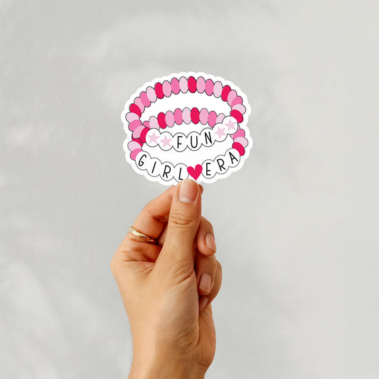 Fun Girl Era Sticker | Cute Pink Aesthetic Vinyl Sticker