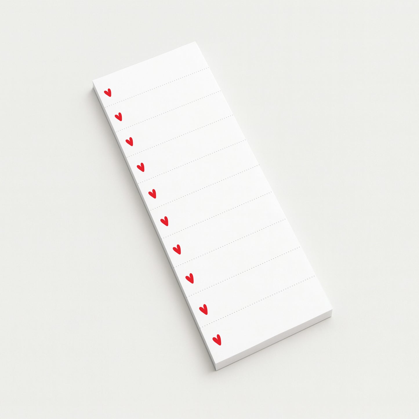 Hearts & Dotted Lines Notepad
