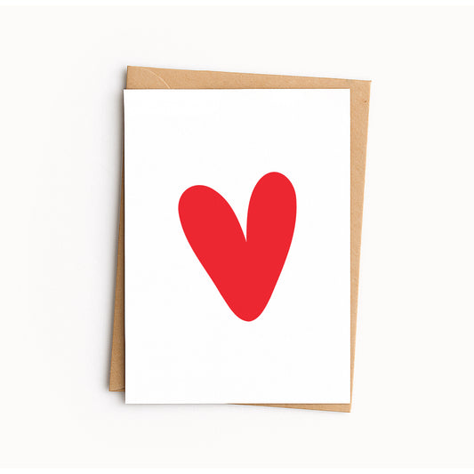 With All My Heart Greeting Card | Simple Love Card