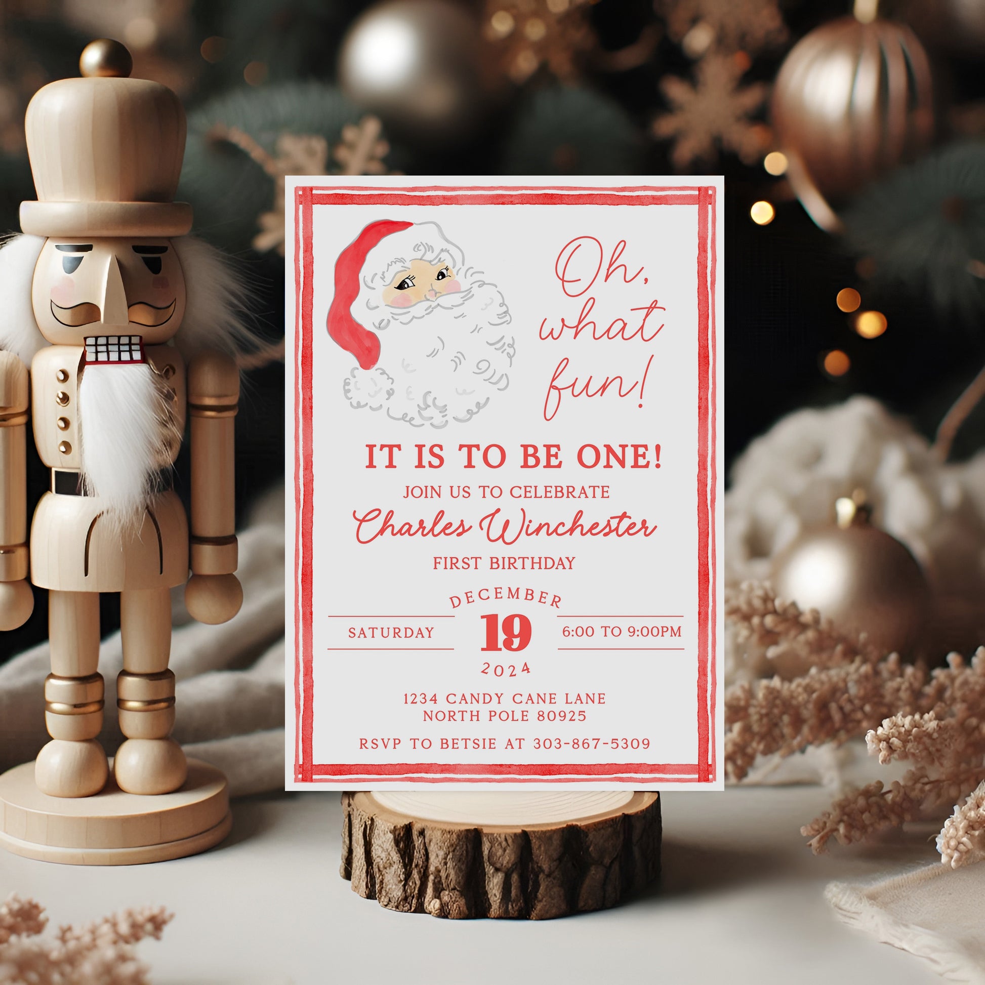 Fun Christmas Birthday Invite 5