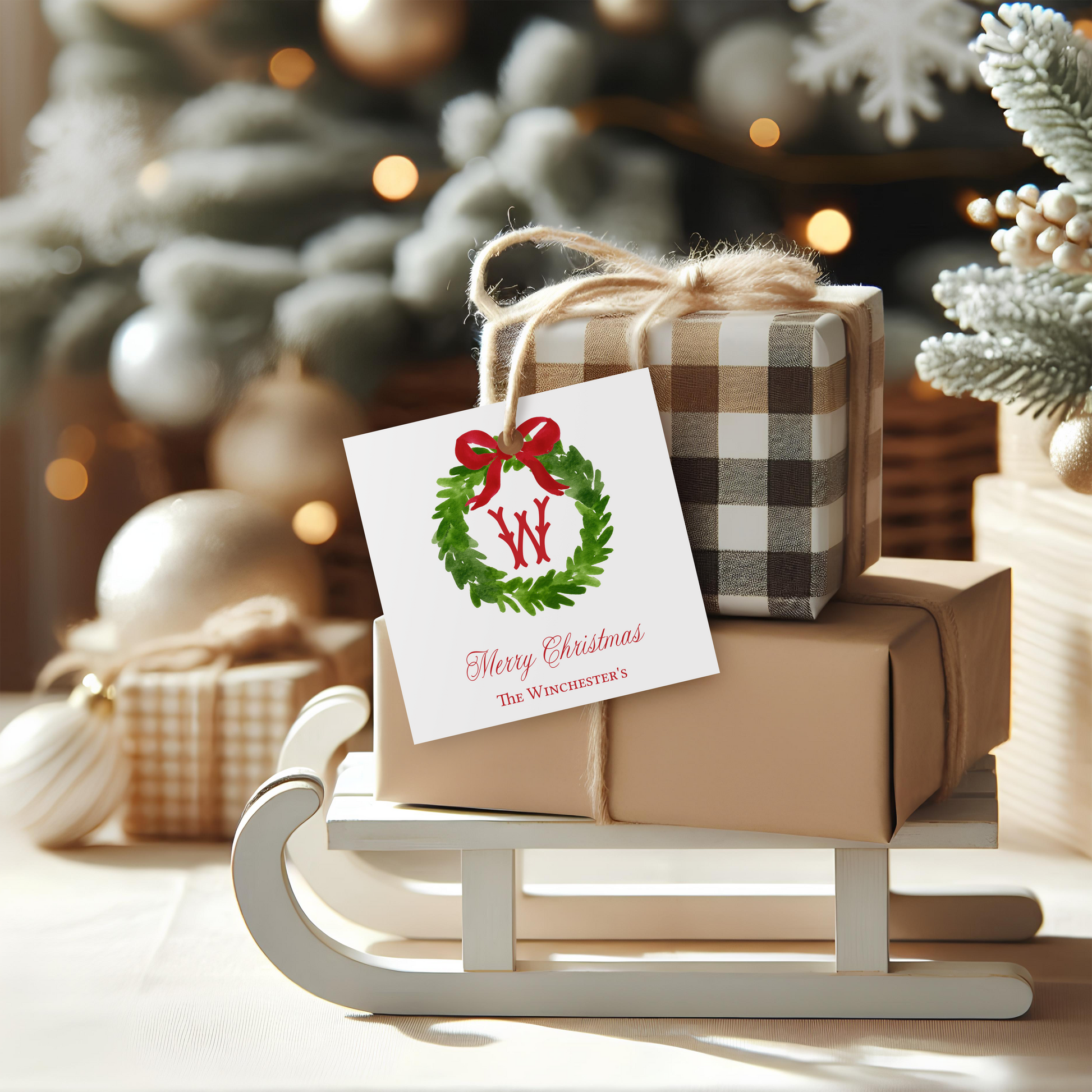 Christmas Monogram Tag 