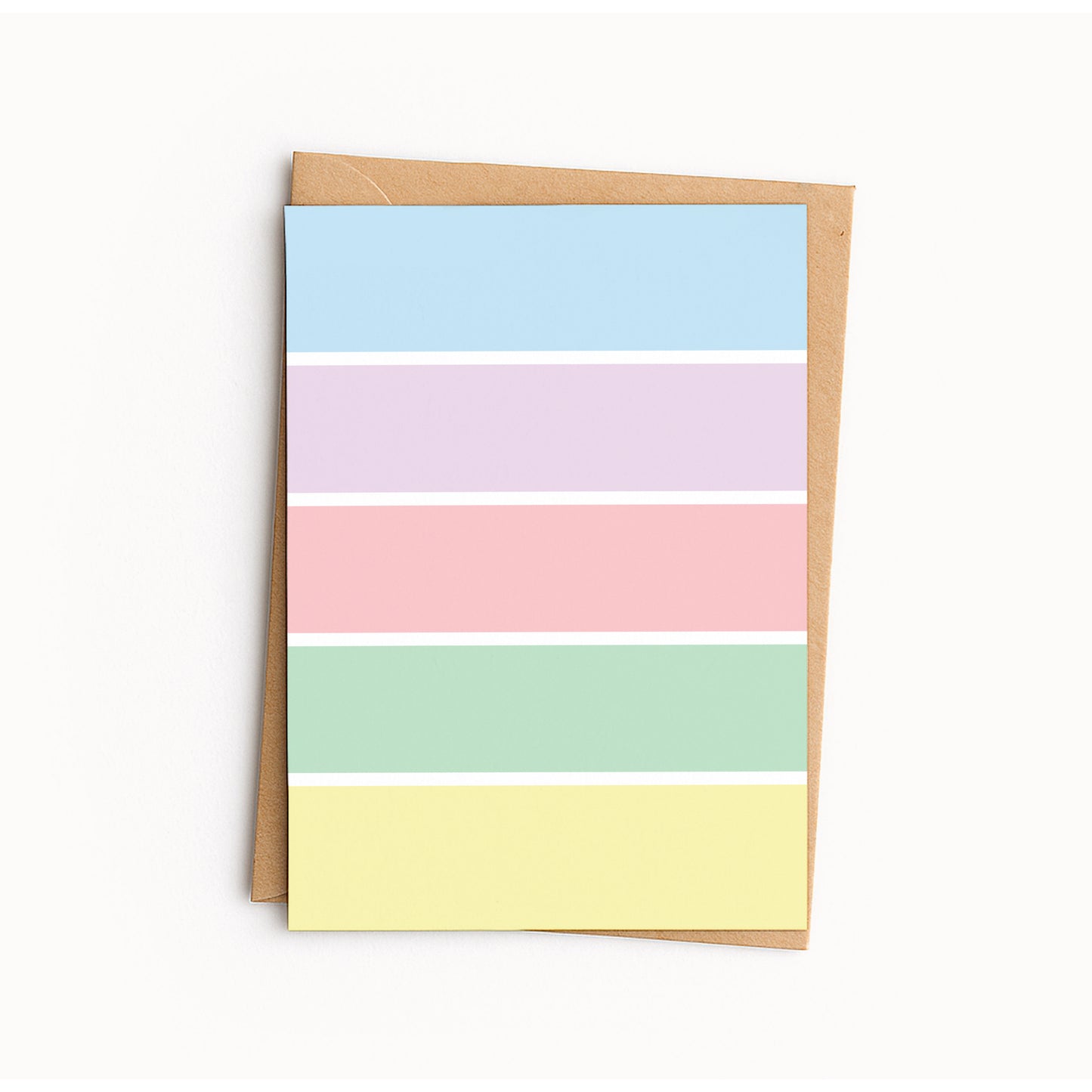 Pastel Stripes Greeting Card | 5x7 Cute Aesthetic Card