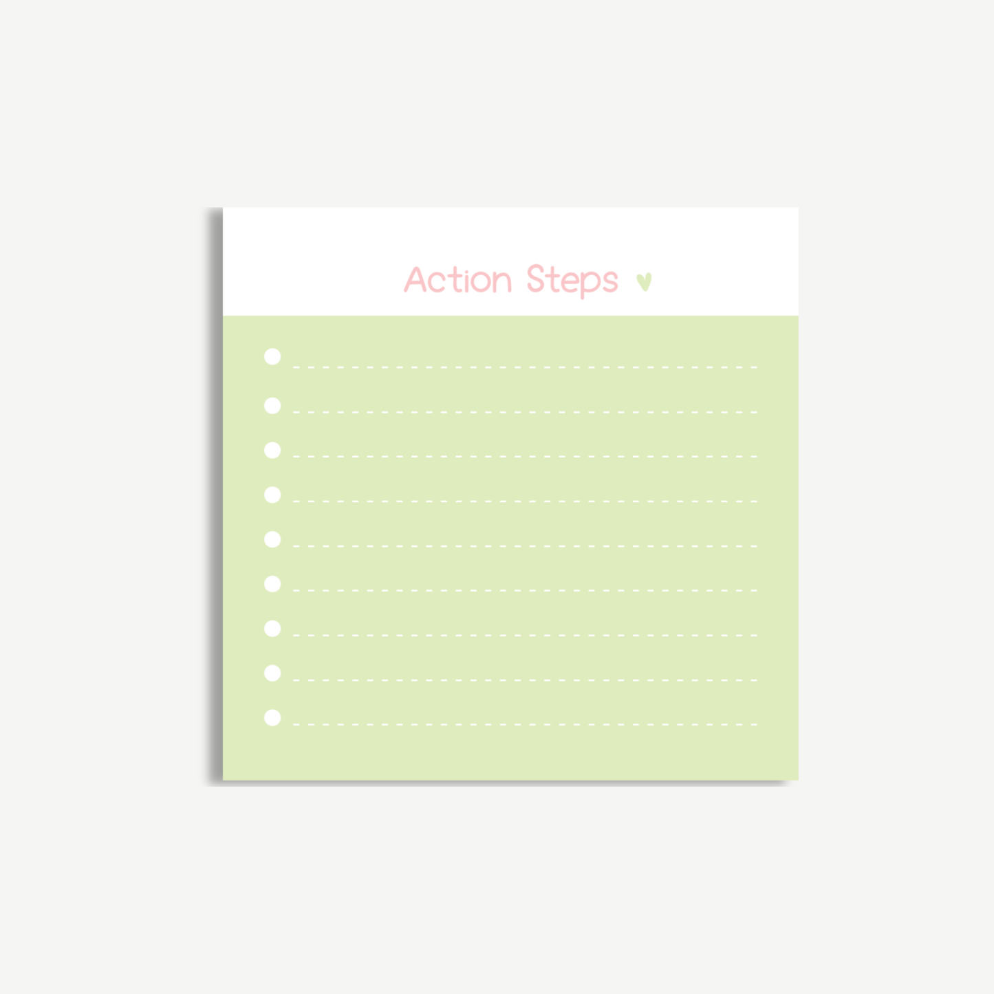 Action Steps Sticky Notes | Cute To Do List Pad