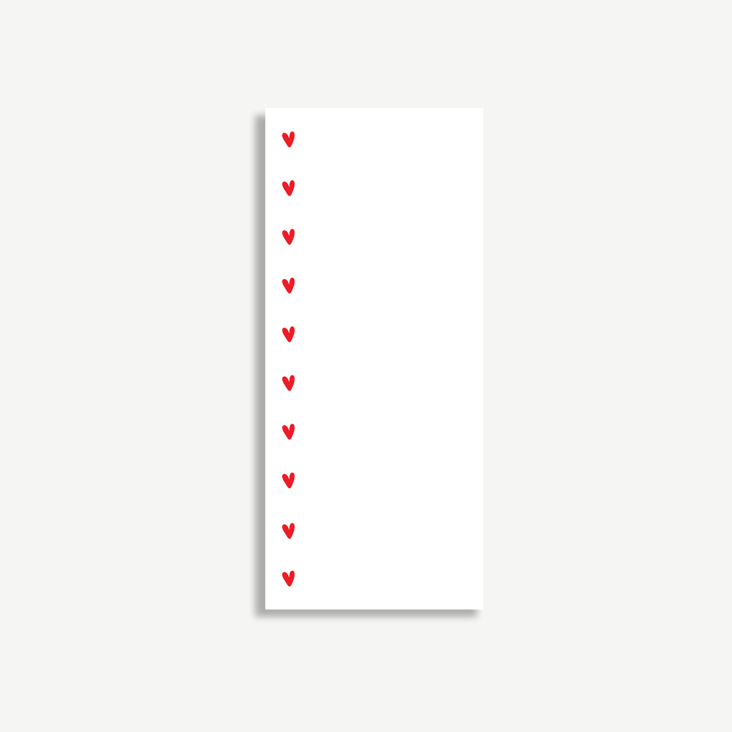 Minimal Hearts Notepad