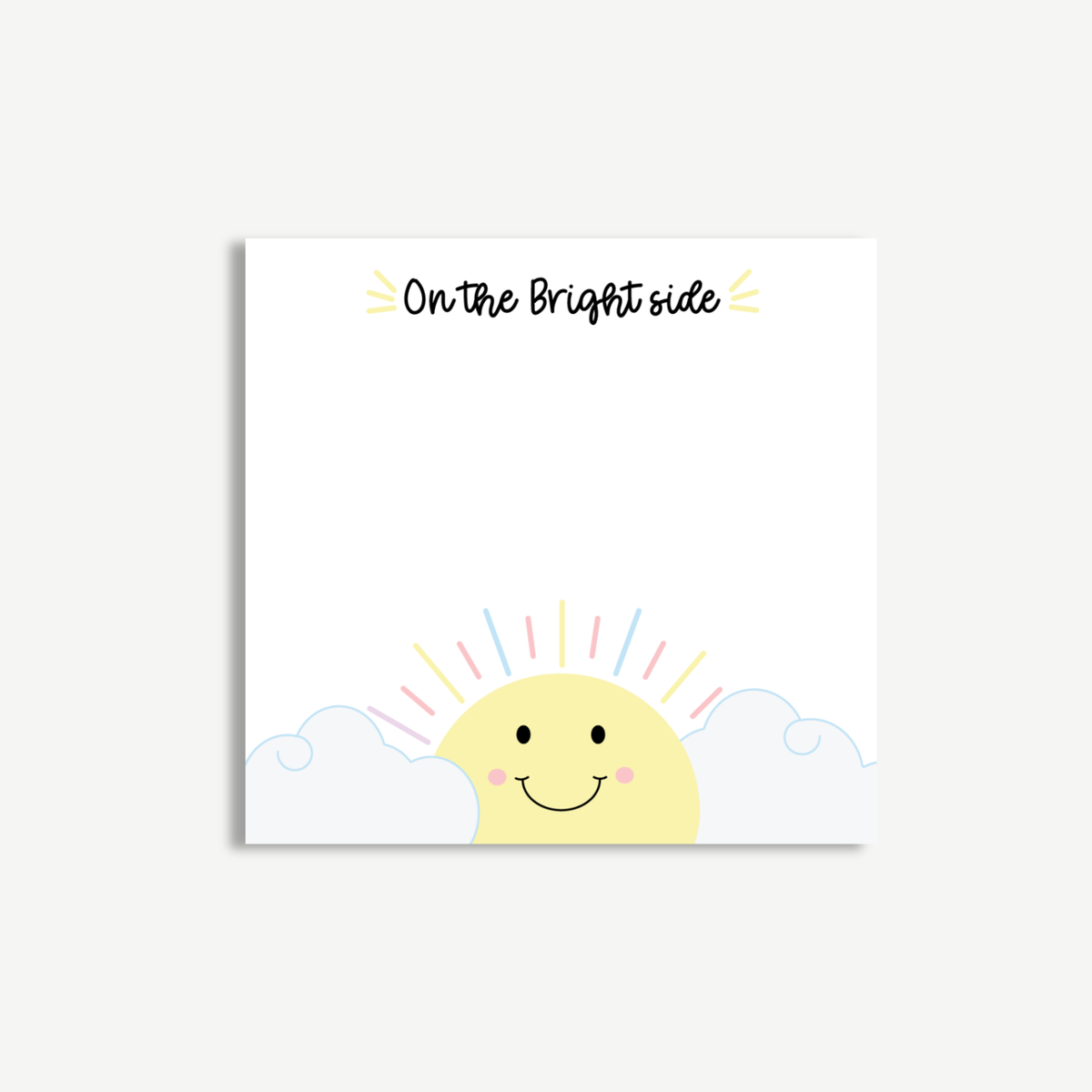 On the Bright Side Sticky Notes 3 x 3"