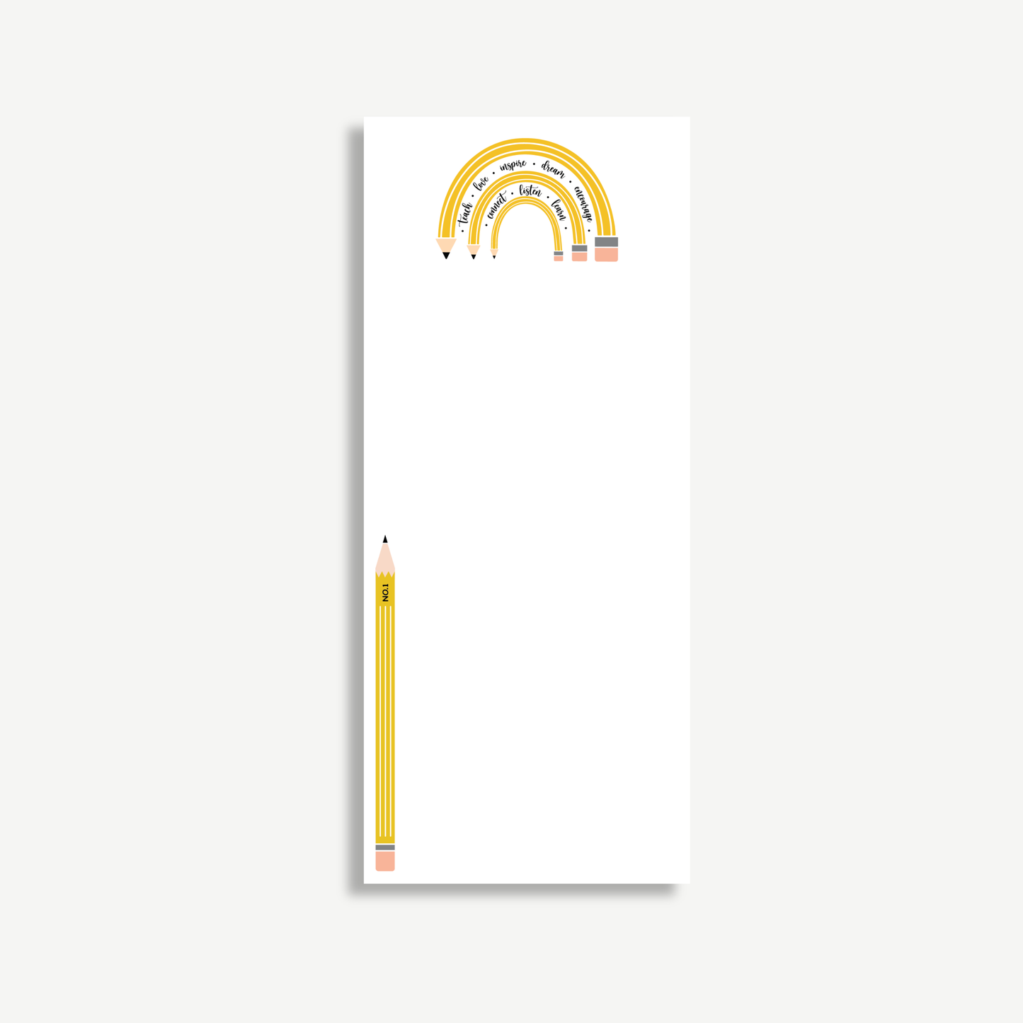 Minimal Teacher Notepad | Pencil List Pad