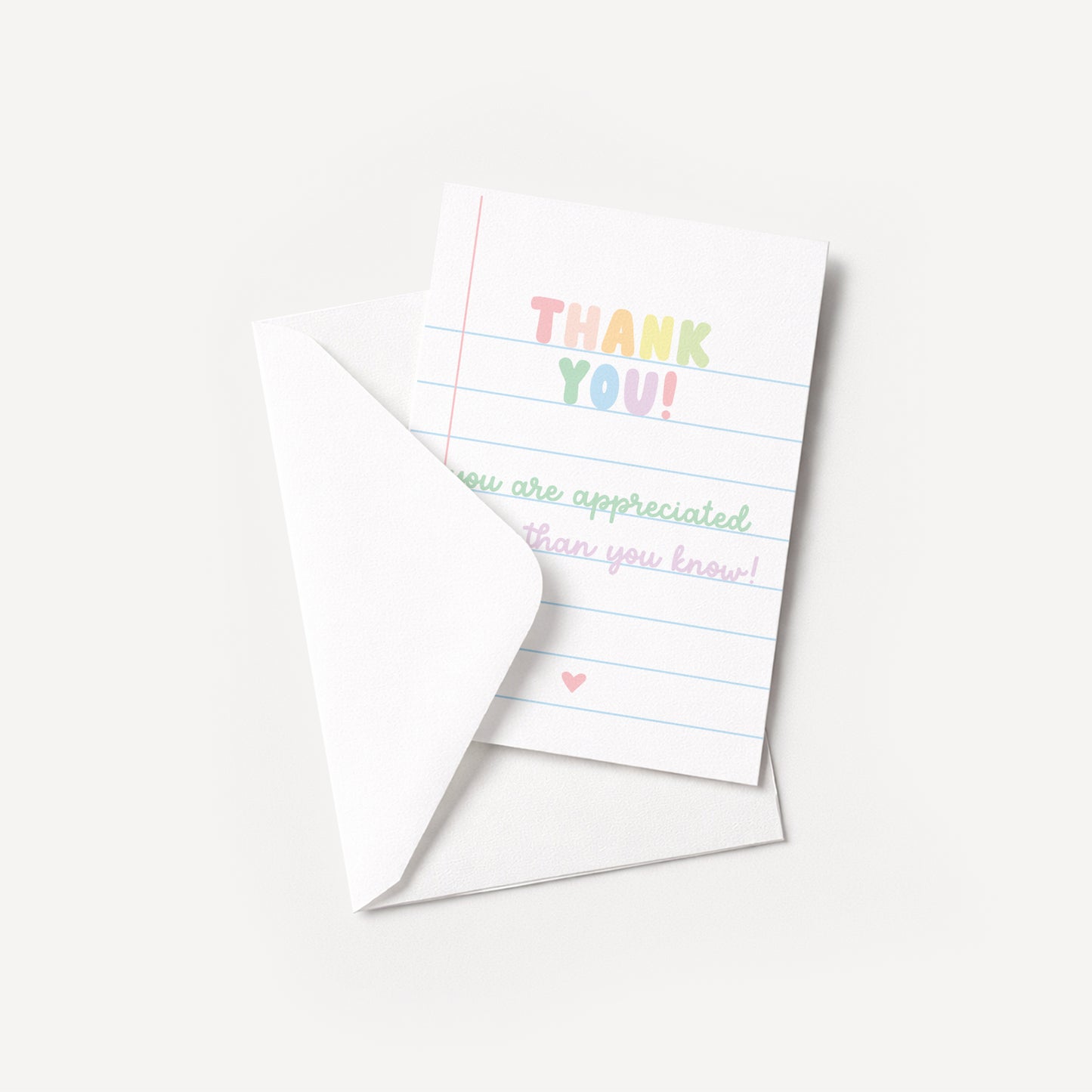 Thank You Mini Card & Envelope | Teacher Gift Tag
