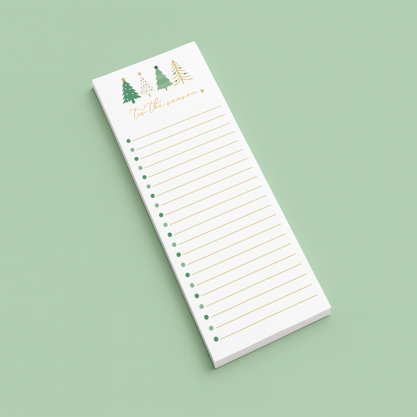 Tis the Season Christmas Notepad – Holiday To-Do List for Organizing & Gifting