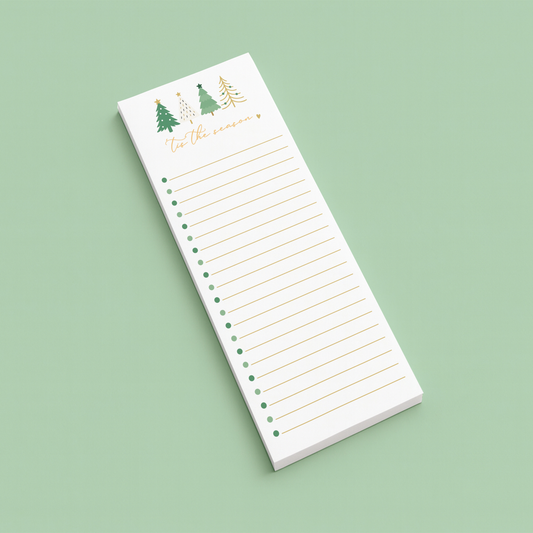 Tis the Season Christmas Notepad – Holiday To-Do List for Organizing & Gifting