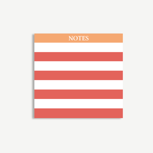 Striped Orange & Sassy Sticky Notes 3x3"