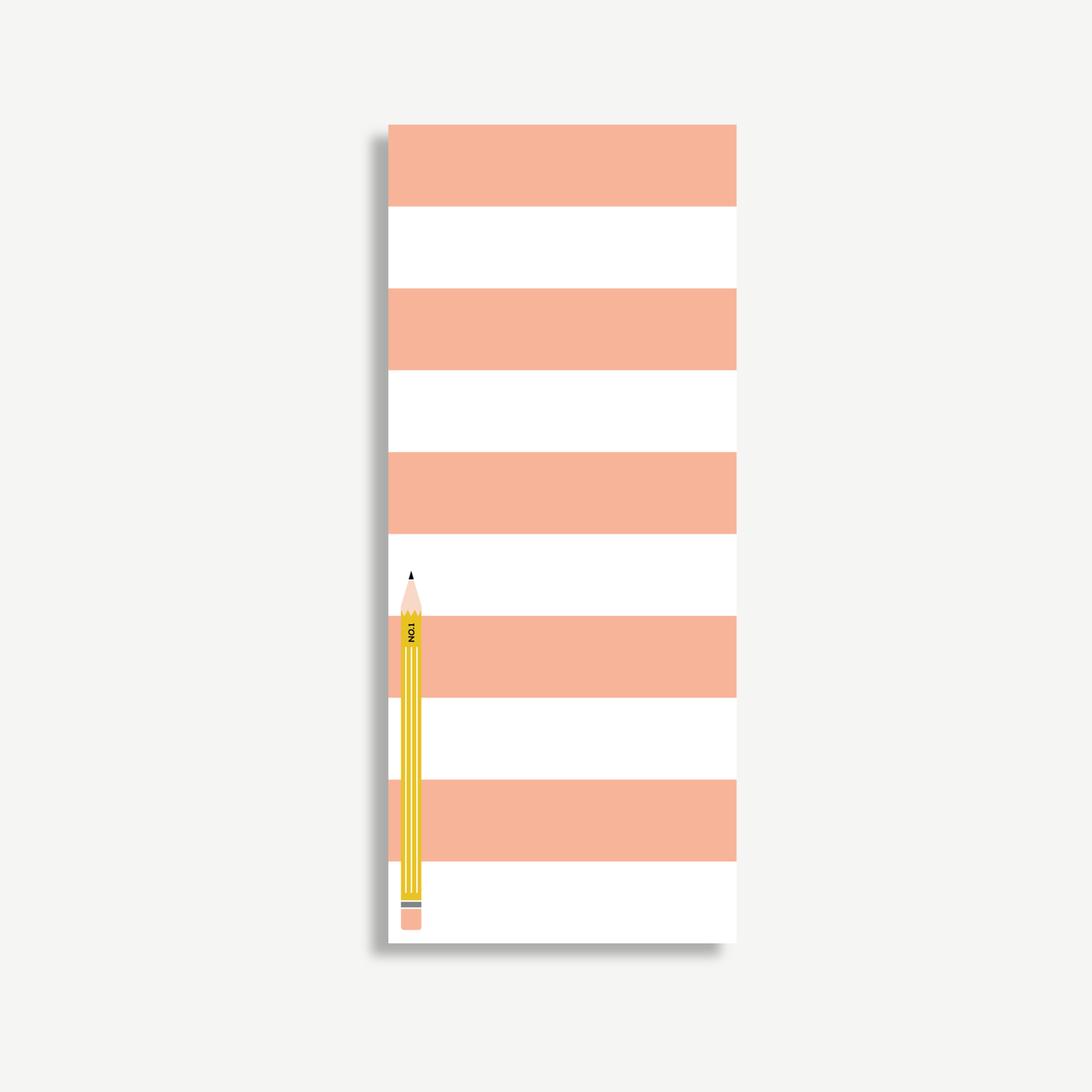 Striped Teacher Notepad with Pencil