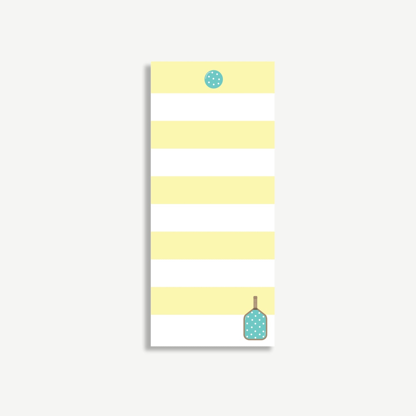 Pickleball To-Do Notepad | Yellow Striped List Pad