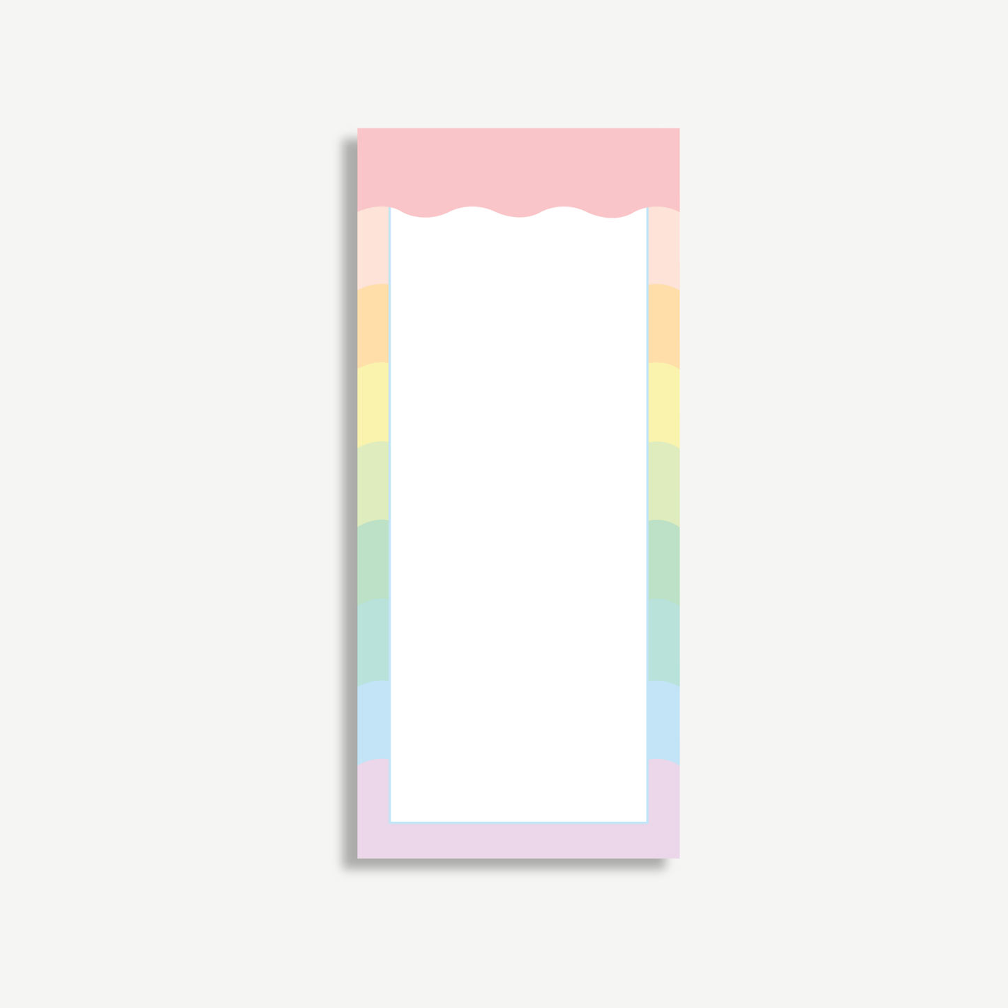 Pastel Rainbow Notepad | Cute Desk Writing Pad