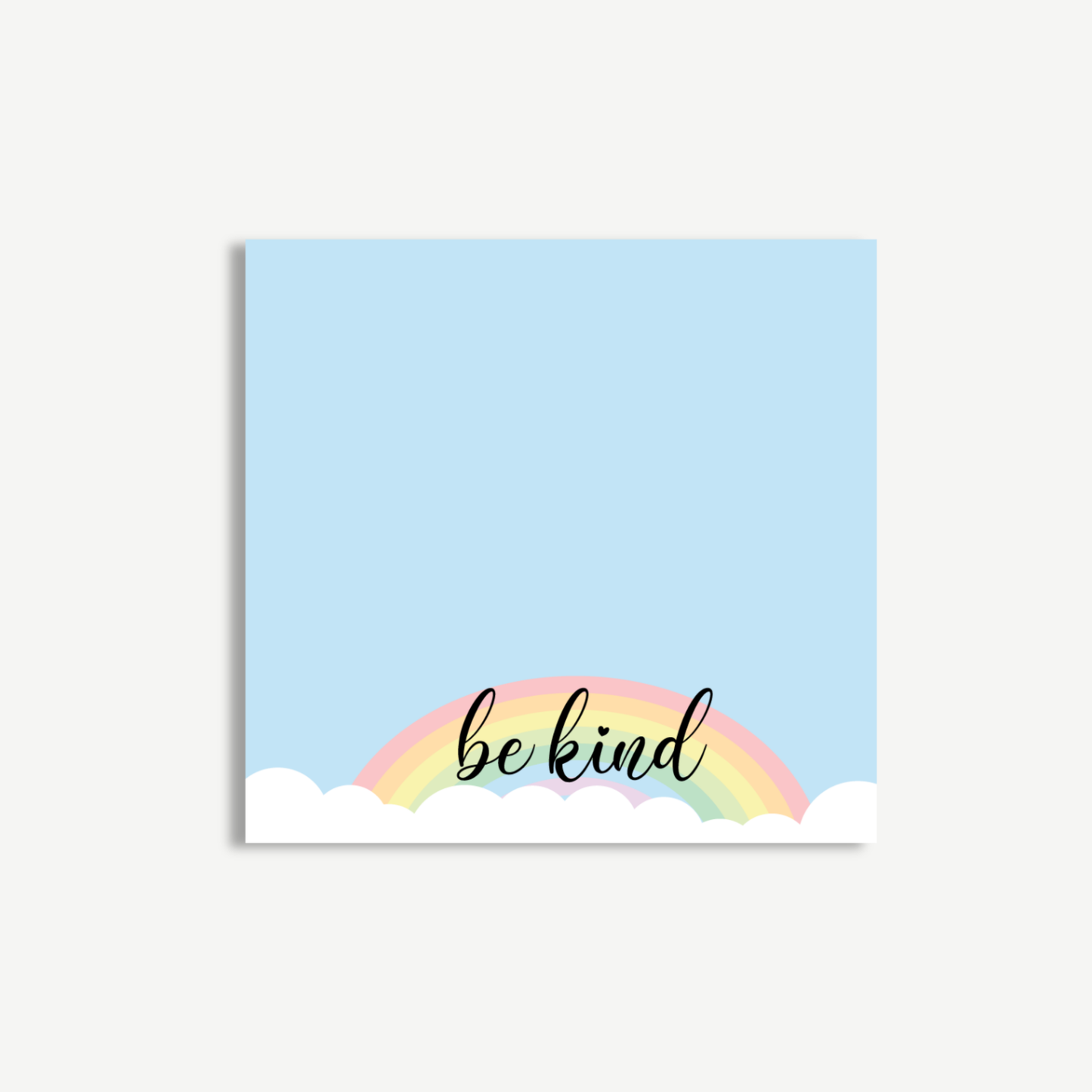 Be Kind Rainbow Sticky Notes – Pastel 3x3"