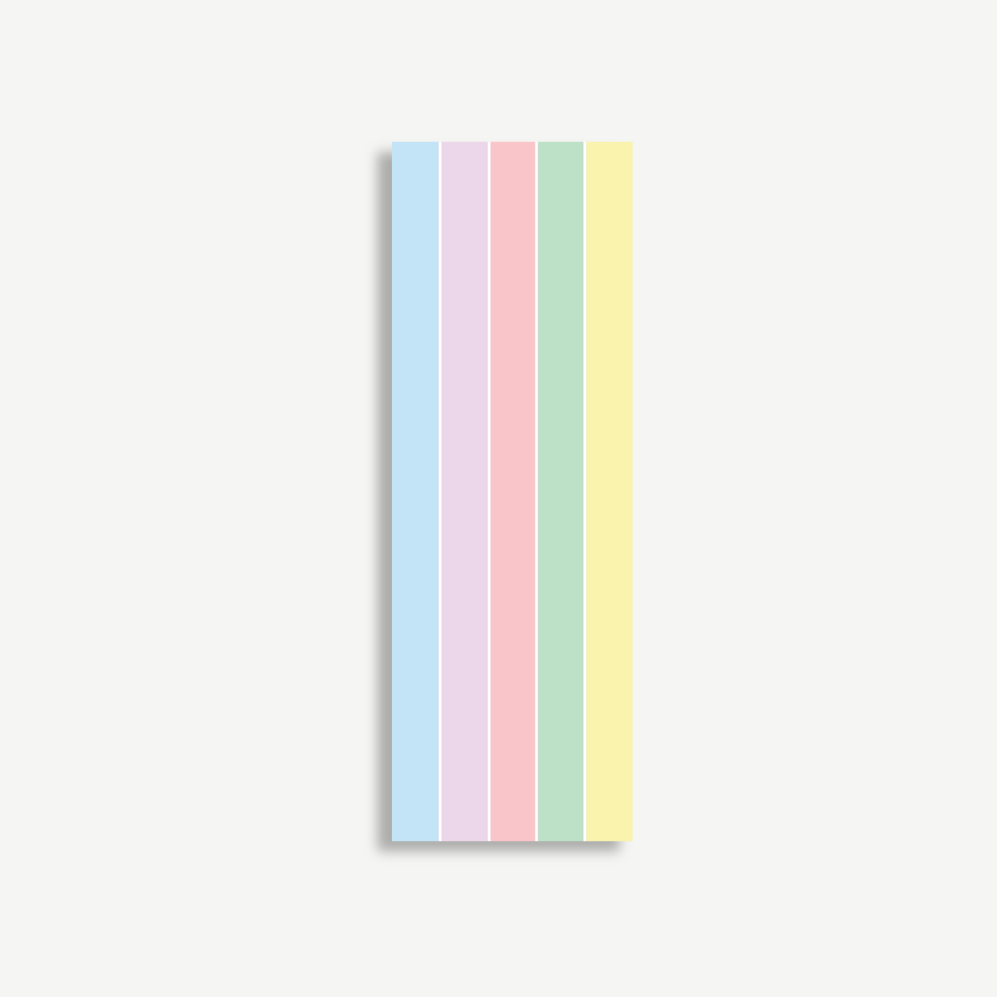 Pastel Striped Bookmark | Cute Aesthetic Bookmark Gift 2 x 6"