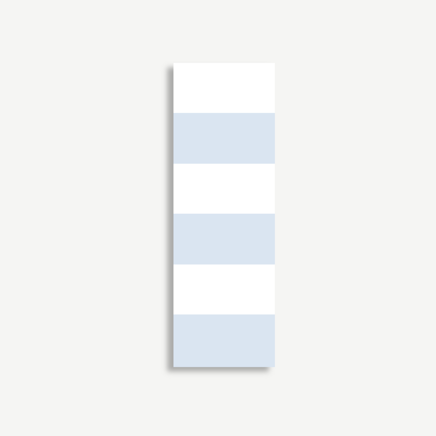 Blue & White Striped Bookmark – Minimalist 2x6" Bookmark for Readers & Book Lovers