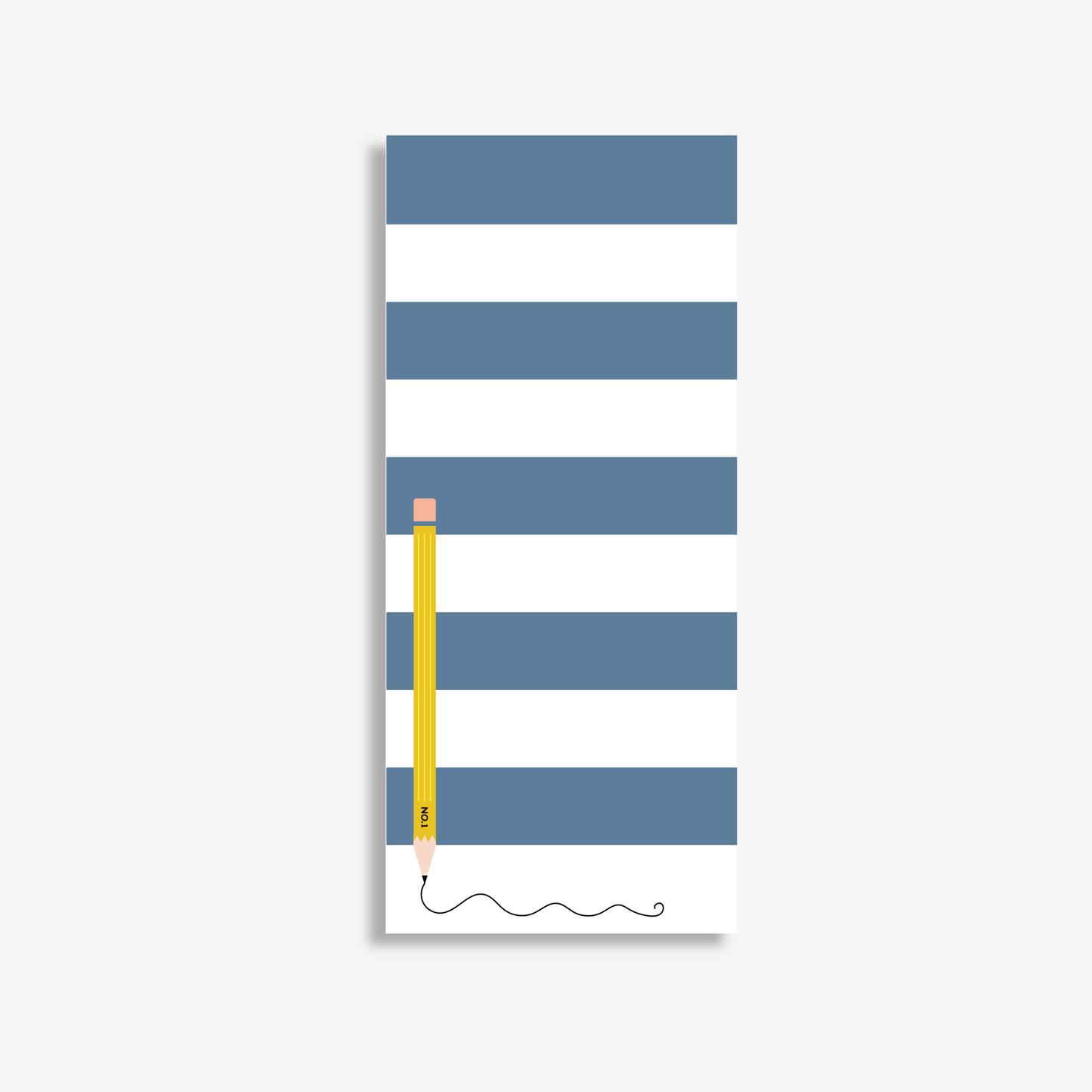 Blue Stripe Notepad | Chic Desk Pad | Teacher & Office Gift