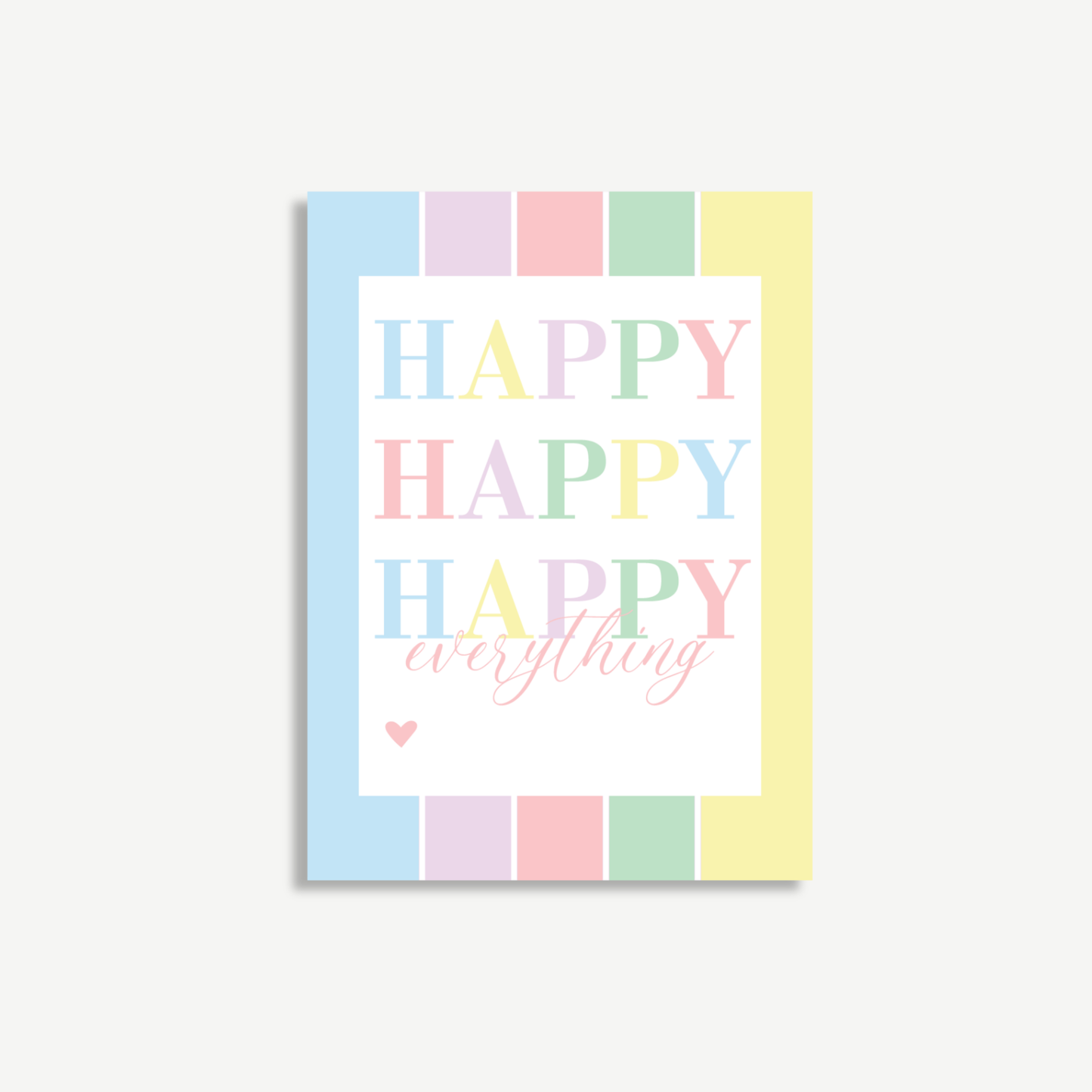 Happy Everything Gift Tag | Rainbow Gift Tag 2.5 x 3.5"