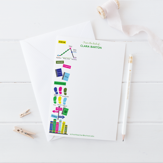 Personalized English Teacher Notepad – School Stationery