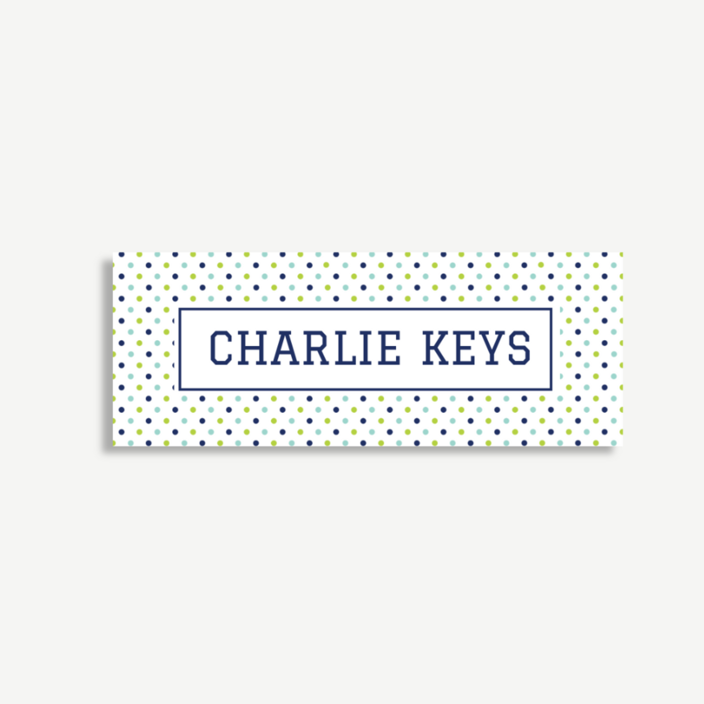 Personalized School Name Labels - Water Resistant - Set of 60 - Polka Dots