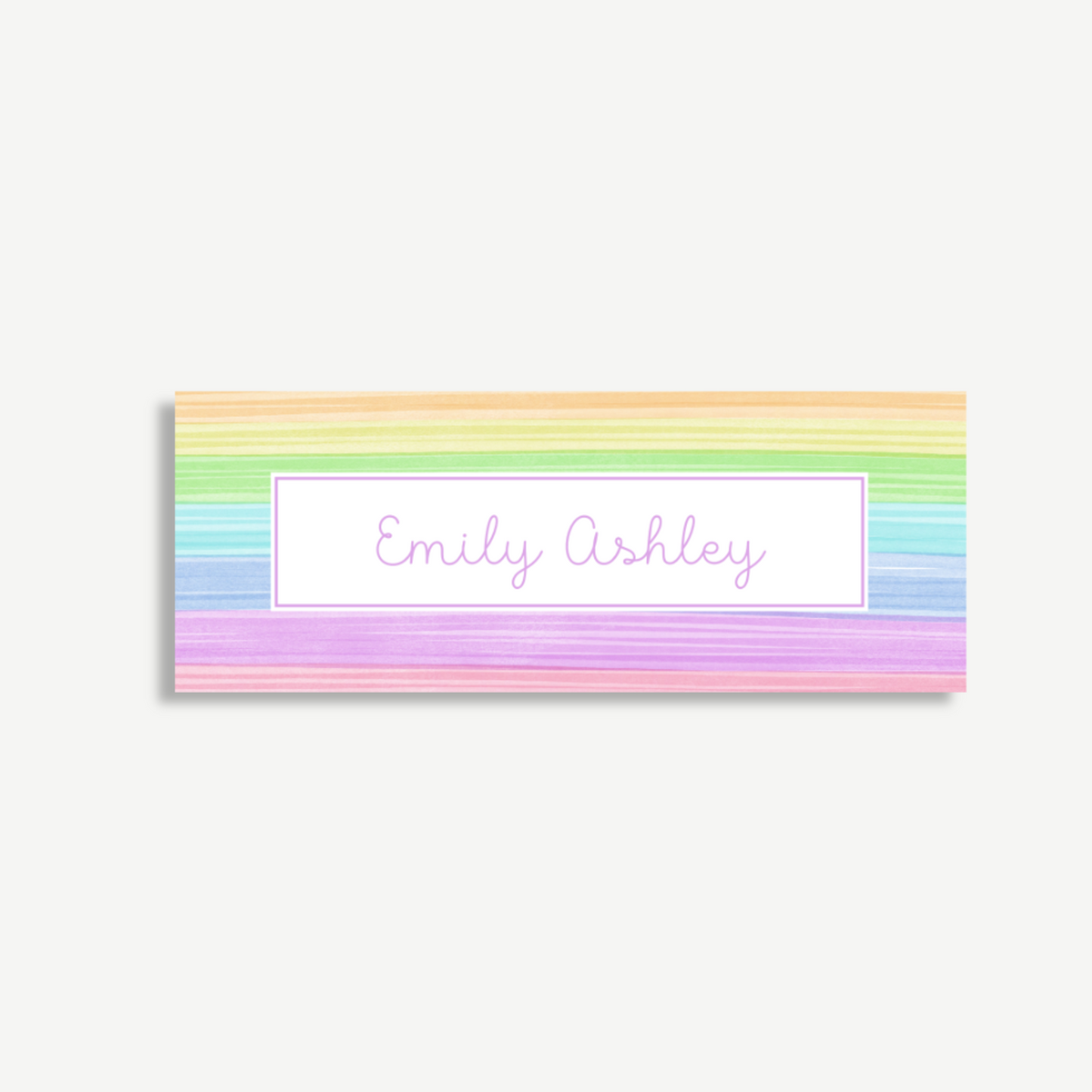 Personalized School Name Labels - Water Resistant - Set of 60 - Rainbow
