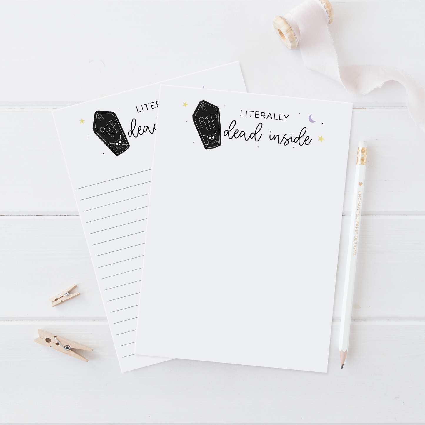 Halloween Notepads – Cute & Spooky Stationery - Printable Fall Gift