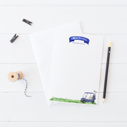 Personalized PE Teacher Notepad – Golf Theme Stationery for Coaches & Educators