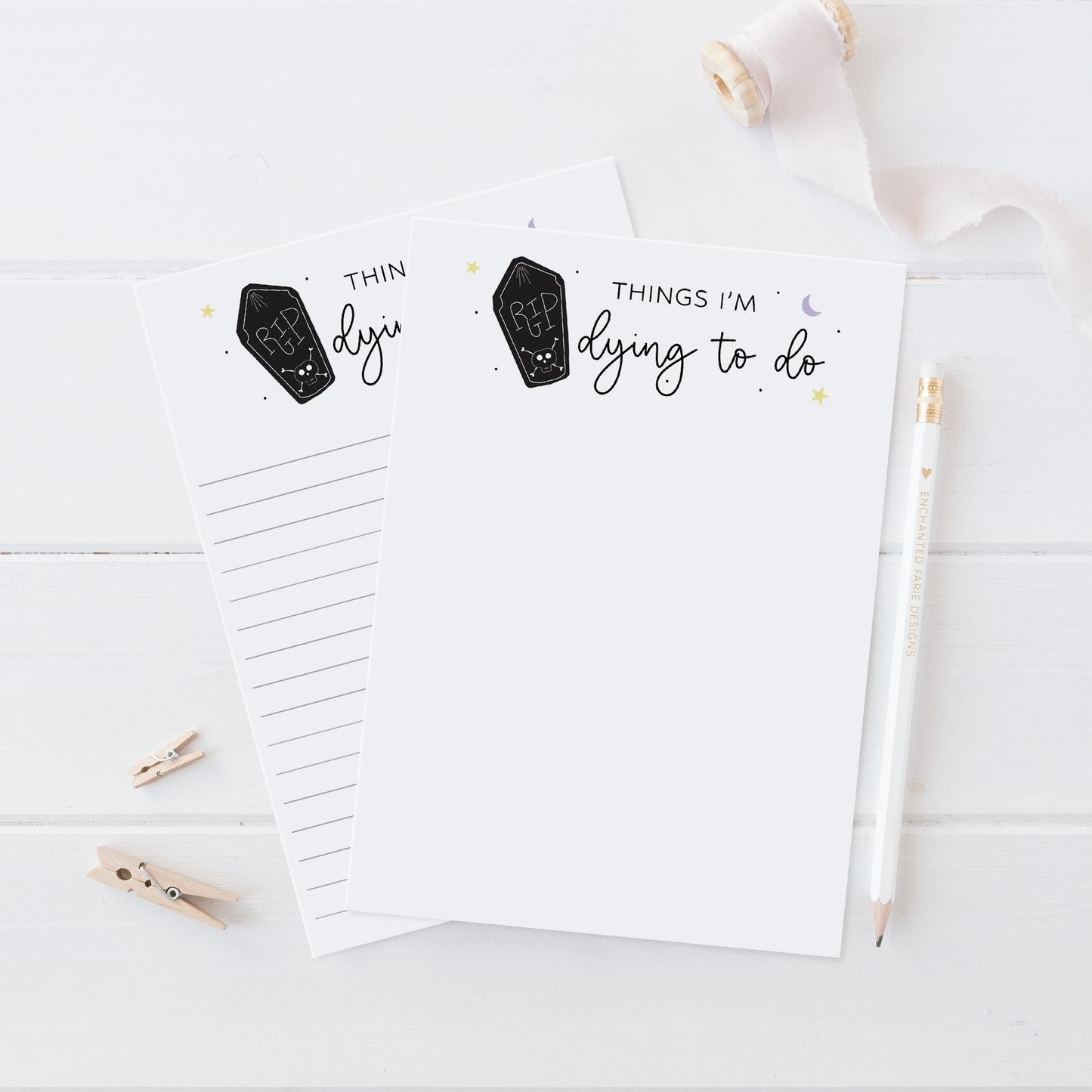 Halloween Notepads – Cute & Spooky Stationery - Printable Fall Gift