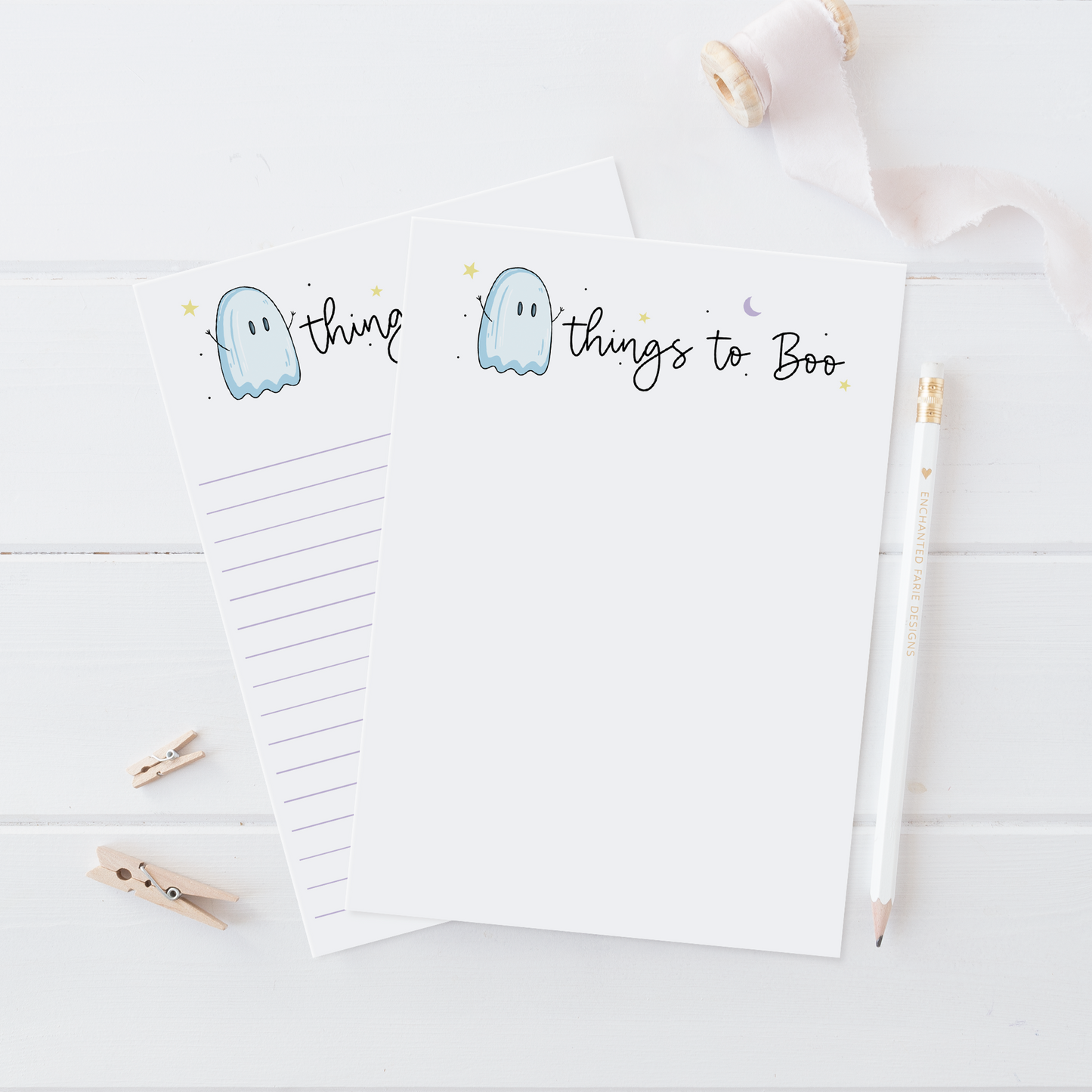 Halloween Notepads – Cute & Spooky Stationery - Printable Fall Gift