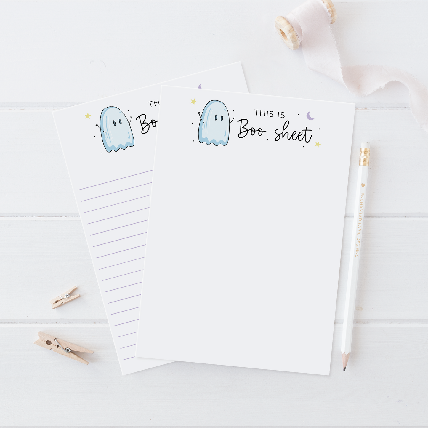 Halloween Notepads – Cute & Spooky Stationery - Printable Fall Gift