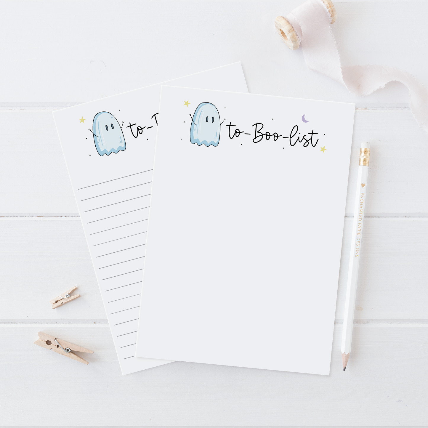 Halloween Notepads – Cute & Spooky Stationery - Printable Fall Gift