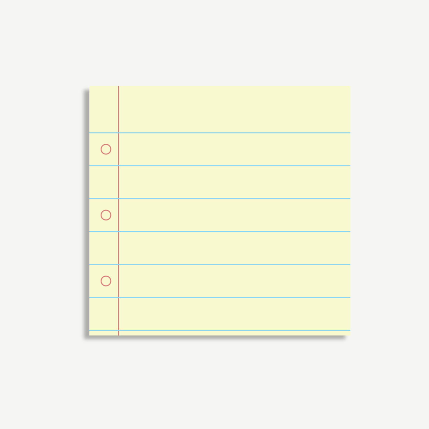 Colorful Lined Sticky Notes – 3"x3" Pastel Notebook Colors