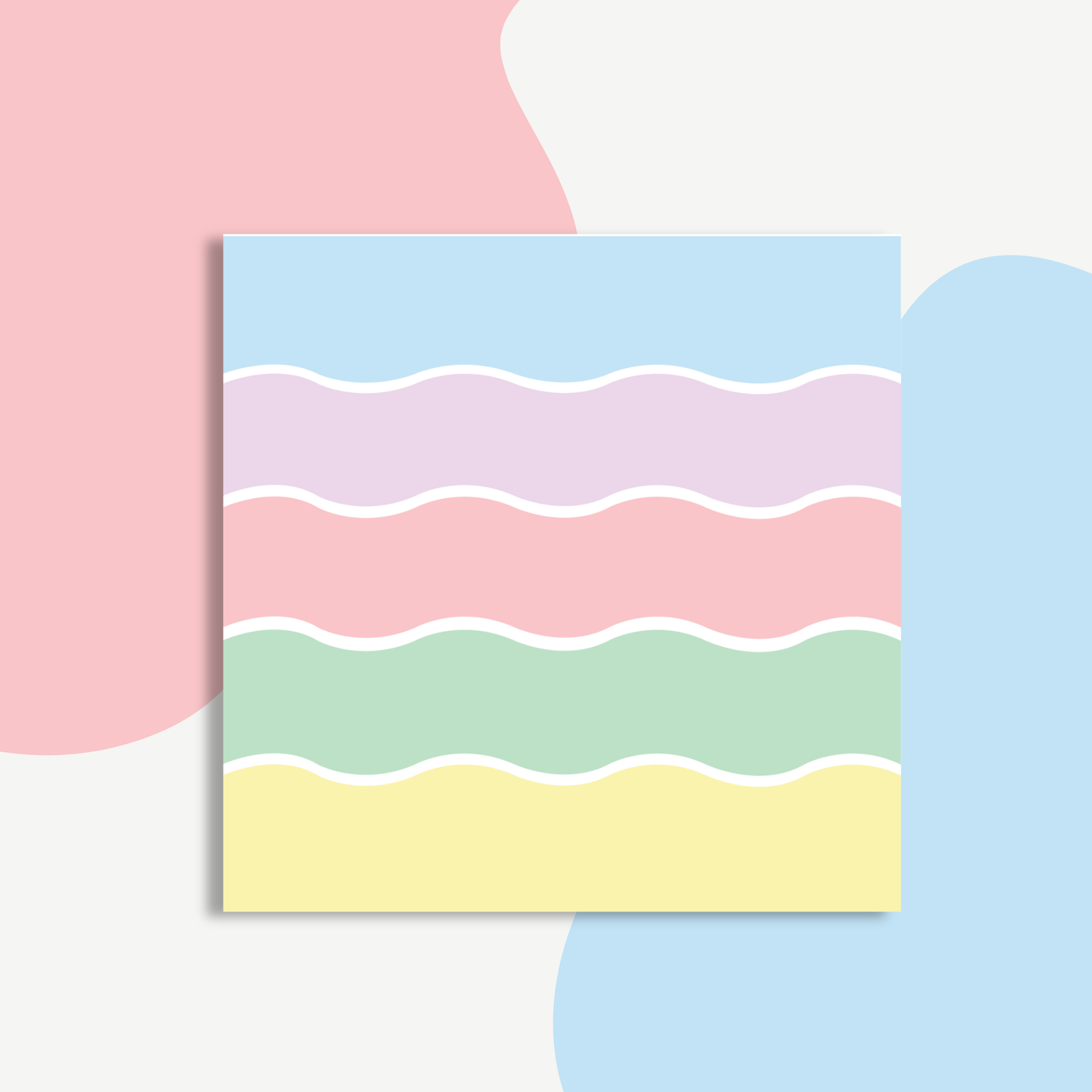 Pastel Waves Notepad 5x5"