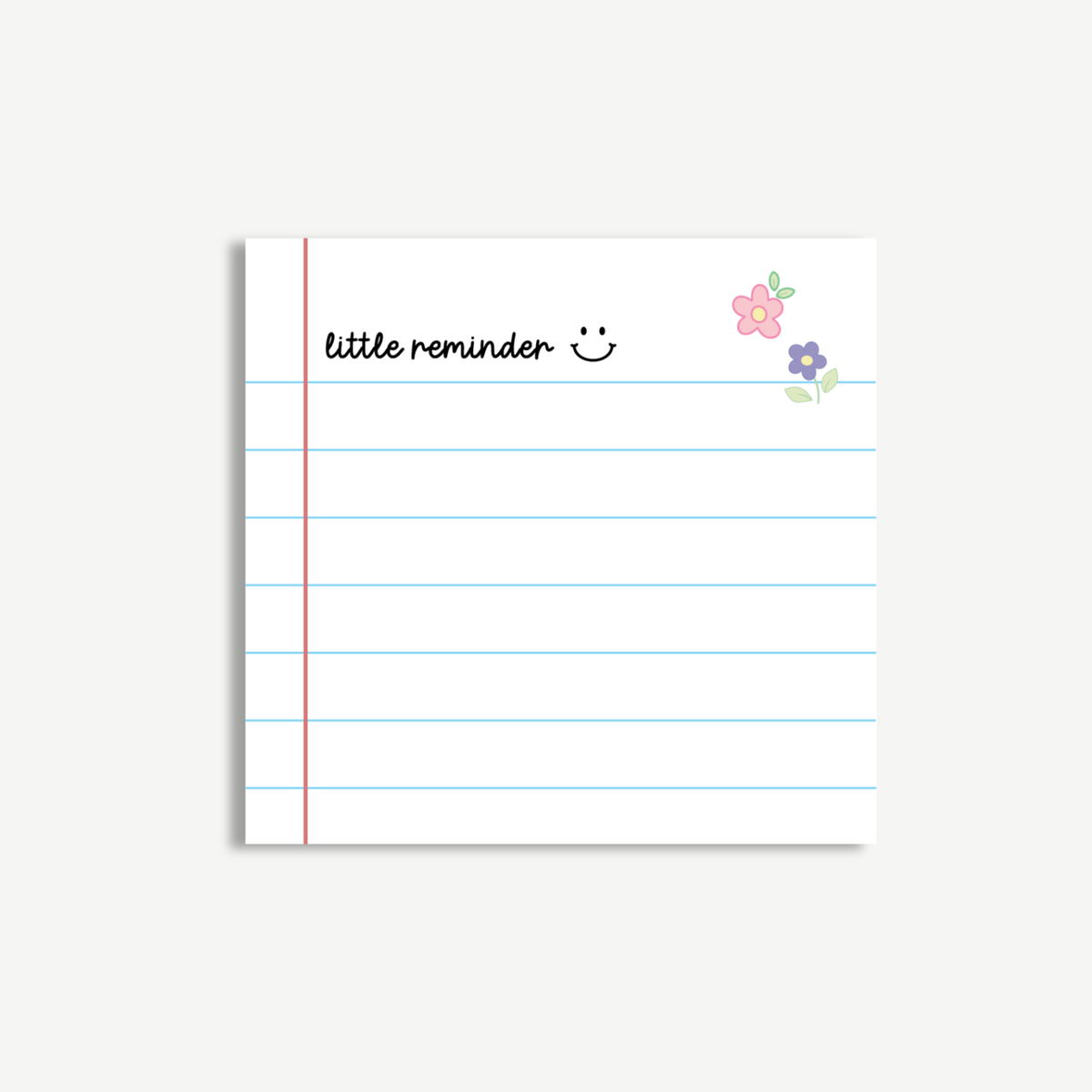 Little Reminder Sticky Notes – Lined Floral 3x3"