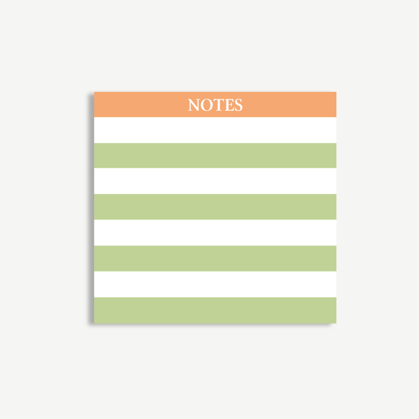 Striped Orange & Mint Sticky Notes 3x3"