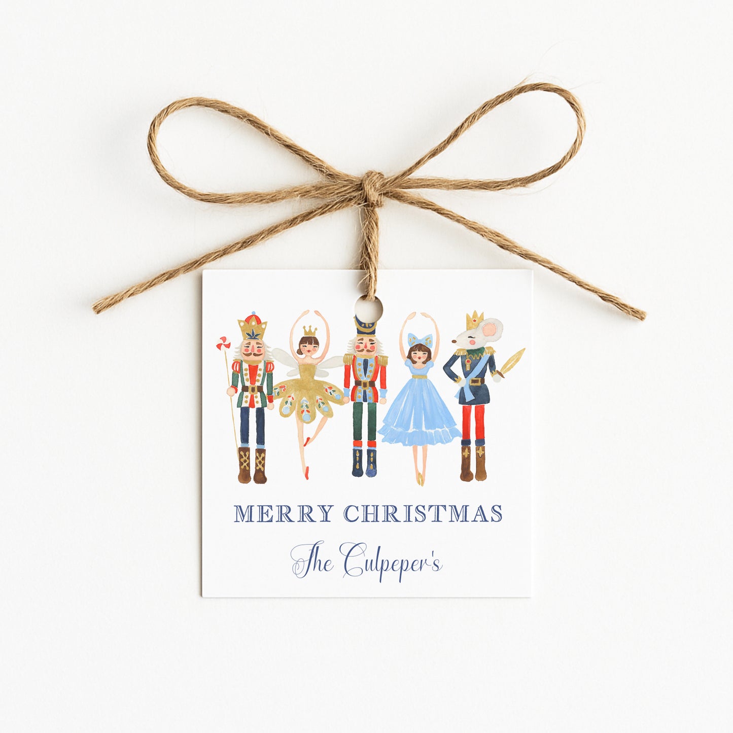 Nutcracker Christmas Gift Tag – Whimsical Holiday Printable