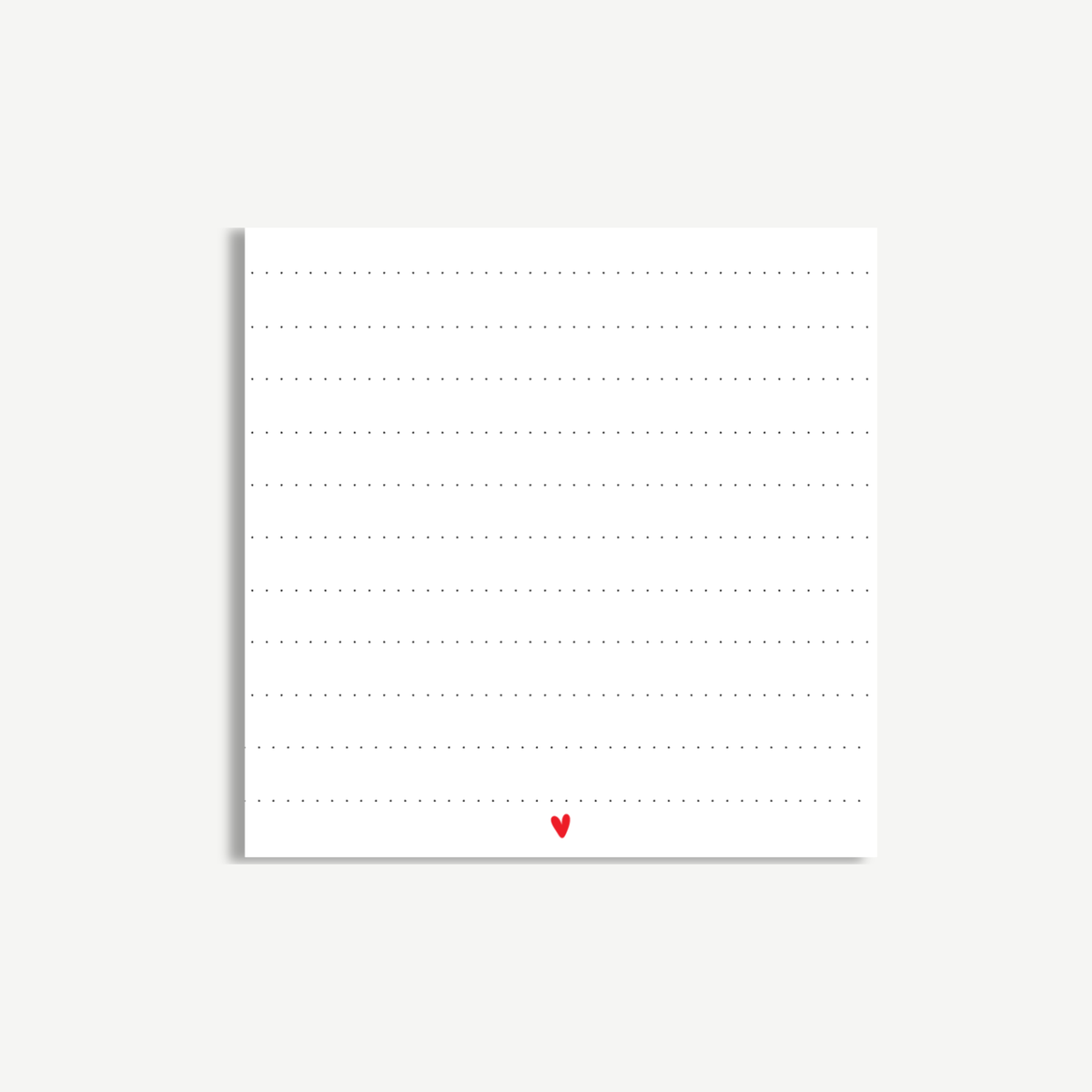 Dotted Heart Sticky Notes