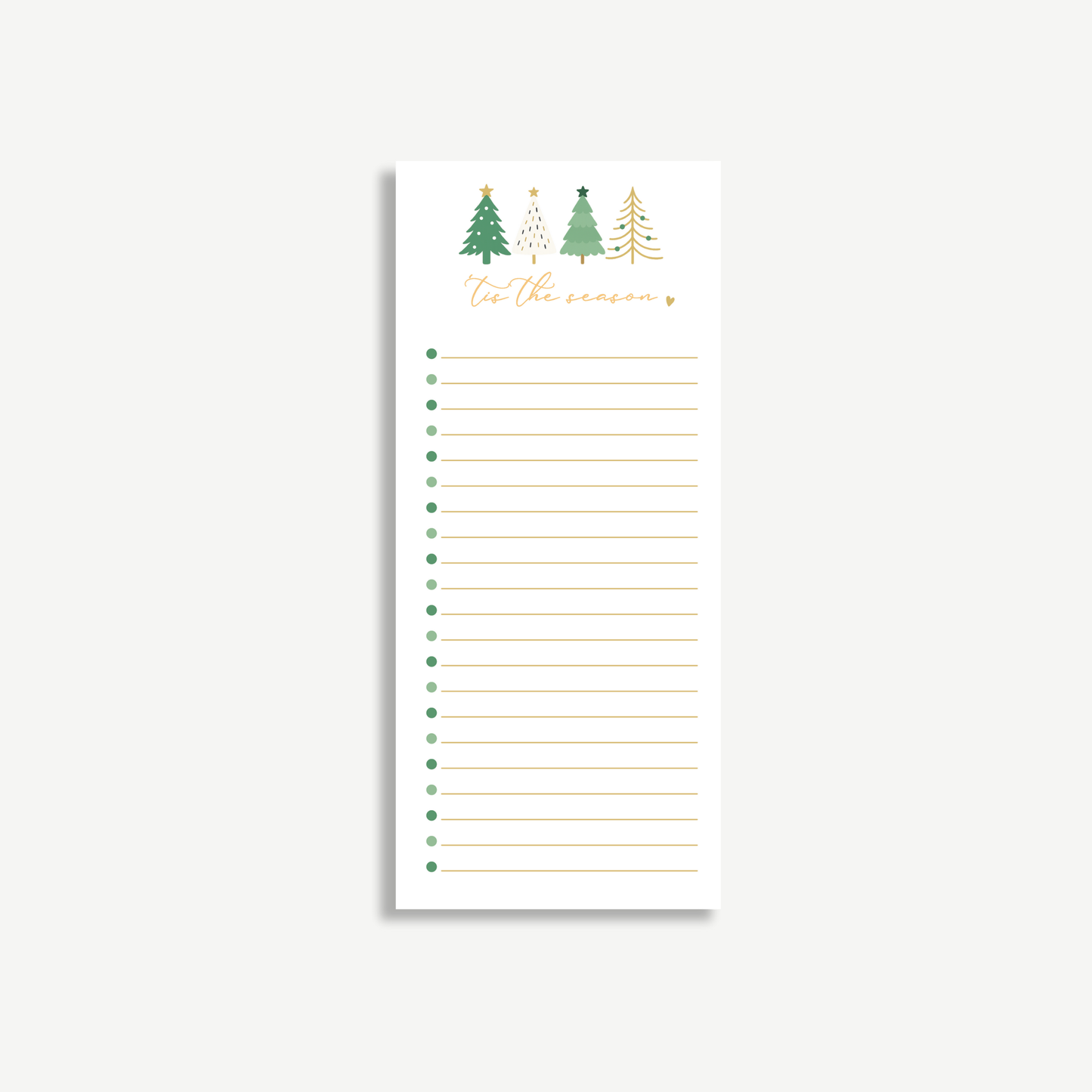 Tis the Season Christmas Notepad – Holiday To-Do List for Organizing & Gifting