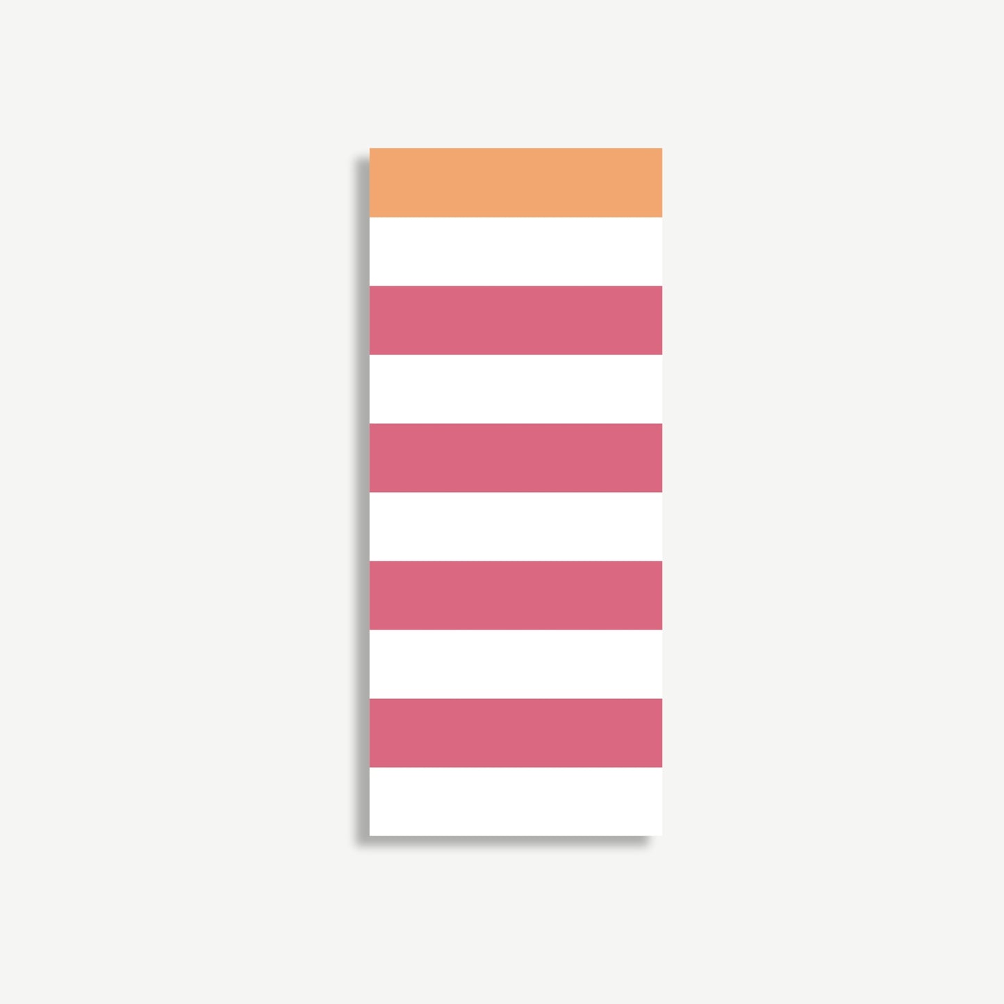Mauve & Orange Striped Daily Notes Notepad